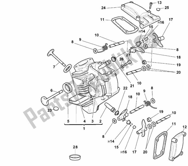 Wszystkie części do Pozioma G? Owica Cylindra Ducati Monster 900 City 1999